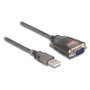 DeLOCK Adaptador USB 2.0 Tipo-A a Serial RS-232 D-Sub 9 pin con 3 LED, 0,25 m