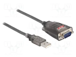 DeLOCK Adaptador USB 2.0 Tipo-A a RS-232 D-Sub 9 pin macho con tuercas