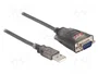 DeLOCK Adaptador USB 2.0 Tipo-A a RS-232 D-Sub 9 pin macho con tuercas