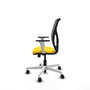 PIQUERAS Y CRESPO Silla de oficina Motilla con mecanismo Sincro/Traslack, Amarillo y Gris