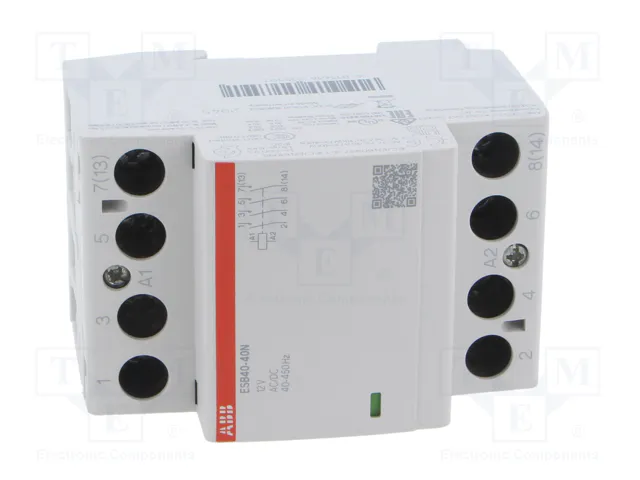 ABB Contactor ESB 4-polar 40A 12VAC/12VDC ABB Contactor ESB 4-polar 40A 12VAC/12VDC