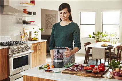 Kitchenaid 5KFCB519 EDG Picadora de Alimentos Inalámbrica Gris Marengo con Batería de 12V y Bol de 1.18L