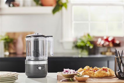 Kitchenaid 5KFCB519 EDG Picadora de Alimentos Inalámbrica Gris Marengo con Batería de 12V y Bol de 1.18L