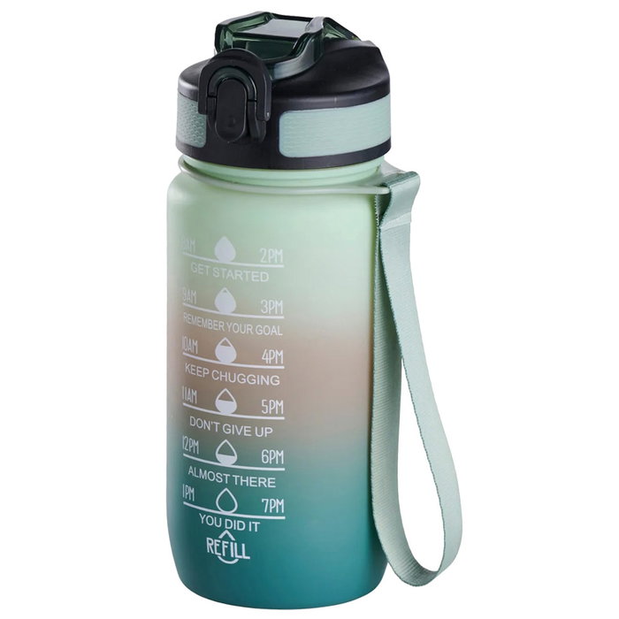 Day Botella Motivacional 500 Ml con Marcador de Tiempo y Correa Day Botella Motivacional 500 Ml con Marcador de Tiempo y Correa