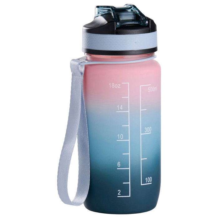 Day Botella Motivacional 500 Ml con Marcador de Tiempo y Correa Day Botella Motivacional 500 Ml con Marcador de Tiempo y Correa