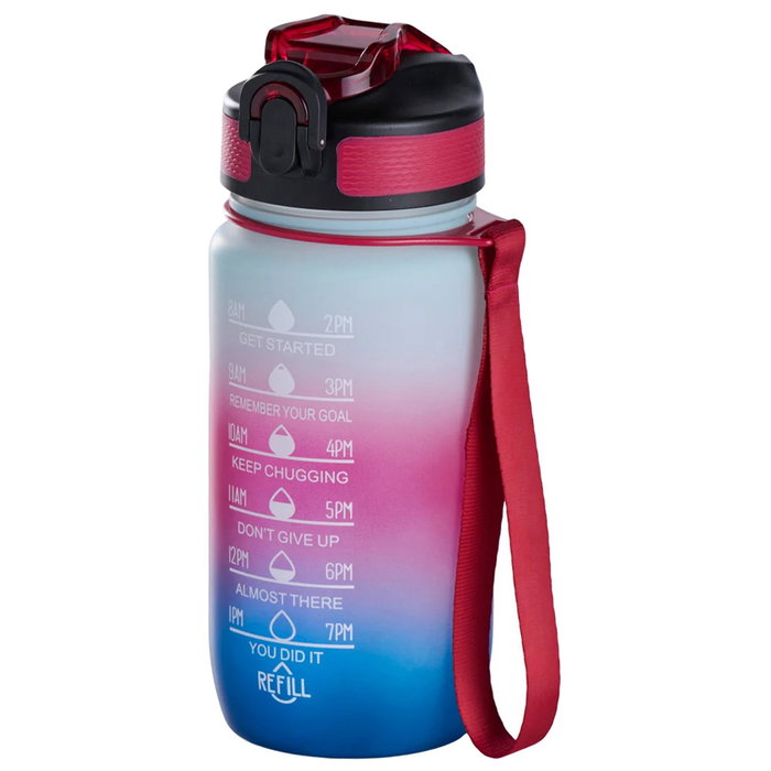 Day Botella Motivacional 500 Ml con Marcador de Tiempo y Correa Day Botella Motivacional 500 Ml con Marcador de Tiempo y Correa