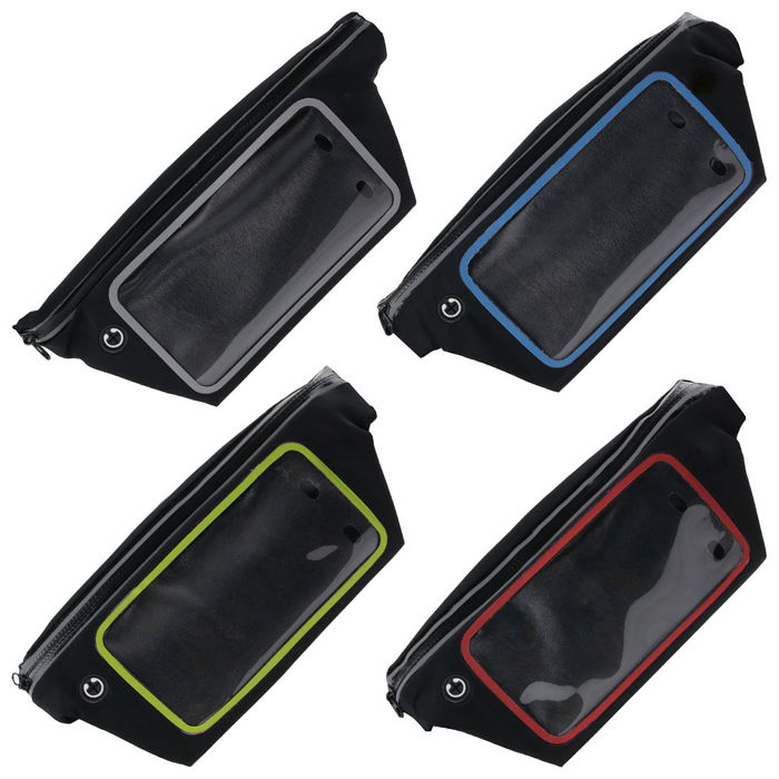 Be Mix Riñonera Deportiva Impermeable con Ventana Táctil para Móvil y Bolsillo para Llaves