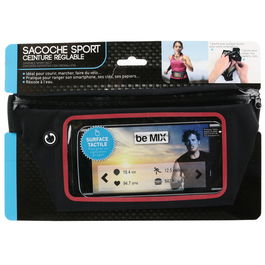 Be Mix Riñonera Deportiva Impermeable con Ventana Táctil para Móvil y Bolsillo para Llaves