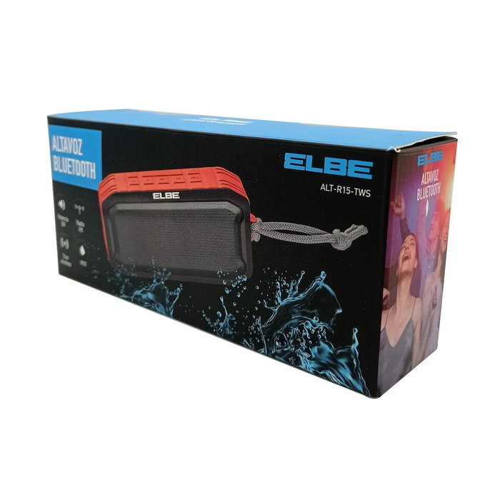 Elbe ALT-R15-TWS Altavoz Bluetooth 5W TWS Rojo IPX7