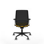 PIQUERAS Y CRESPO Alares Silla de oficina sincro con malla negra y asiento amarillo