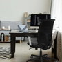 PIQUERAS Y CRESPO Alares Silla de oficina sincro con malla negra y asiento amarillo