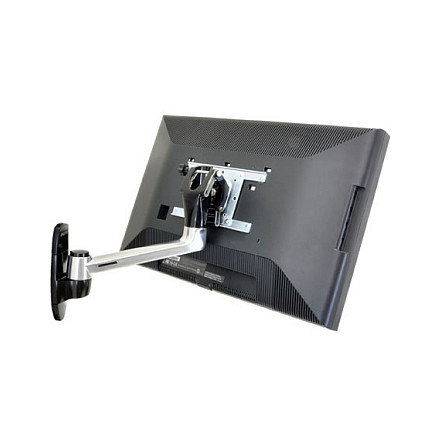 Ergotron LX HD Brazo Articulado para Montaje en Pared, Compatible VESA 75x75-200x200mm, Sostiene hasta 22.7kg y Pantallas de hasta 42" (106cm), Color Aluminio