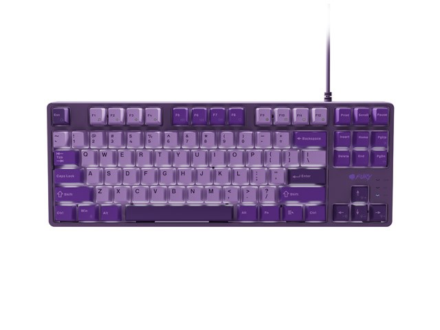 Fury Kanabo K2 Teclado Mecánico US QWERTY Blanco Retroiluminado Cableado USB Multimedia Fioletowy Fury Kanabo K2 Teclado Mecánico US QWERTY Blanco Retroiluminado Cableado USB Multimedia Fioletowy