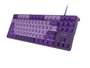 Fury Kanabo K2 Teclado Mecánico US QWERTY Blanco Retroiluminado Cableado USB Multimedia Fioletowy