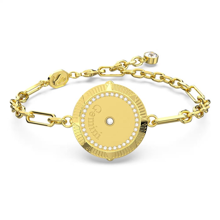 Swarovski Pulsera Zodiac Gemini Dorado de Acero Inoxidable 20cm
