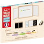 Jeujura Pizarra tríptico magnética para pared con panel central y modo tiza/rotulador