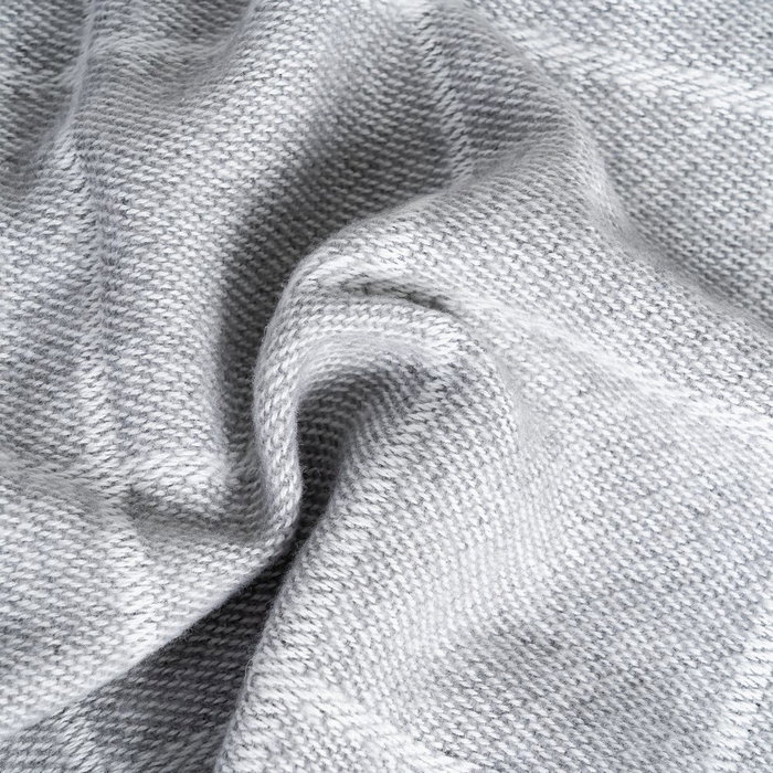 Colcha Cuadros Gris Perla Algodón 200 X 260 cm