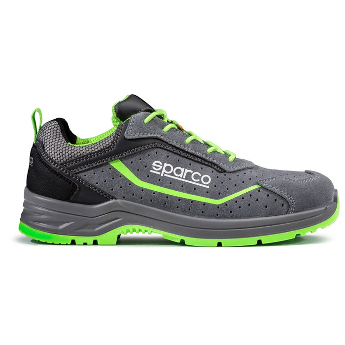 Sparco Zapato de Seguridad Indy Line Felix S1P ESD Talla 45 Gris/Verde Fluor