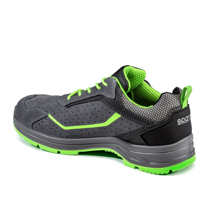Sparco Zapato de Seguridad Indy Line Felix S1P ESD Talla 45 Gris/Verde Fluor