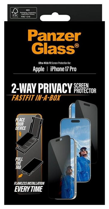 PanzerGlass Protector de Pantalla Privacy con Marco Negro para iPhone 17 Pro PanzerGlass Protector de Pantalla Privacy con Marco Negro para iPhone 17 Pro