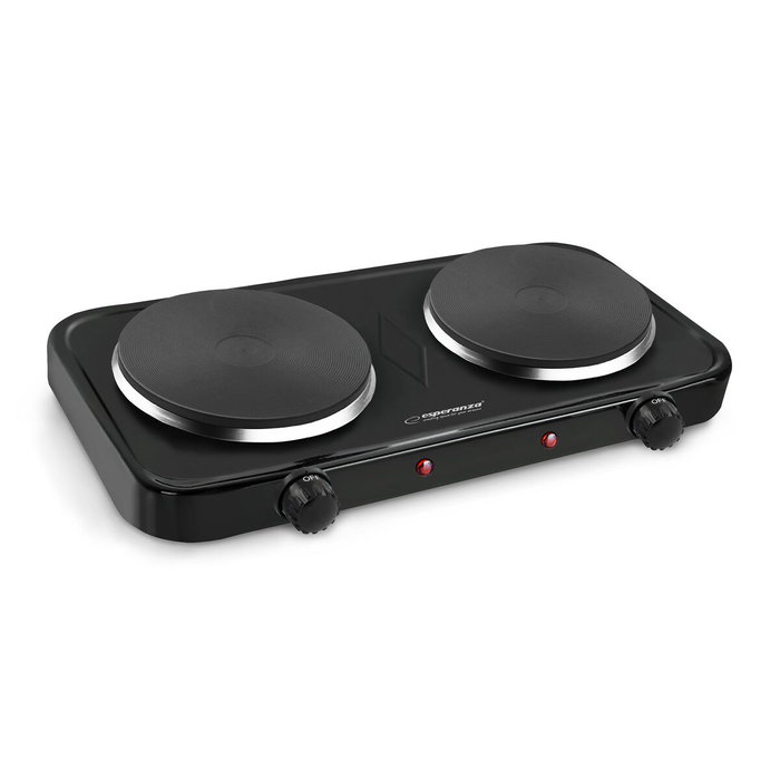Esperanza EKH010K Cocina Eléctrica 2 Zonas, Negro Esperanza EKH010K Cocina Eléctrica 2 Zonas, Negro