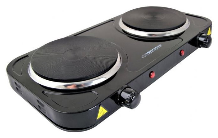 Esperanza EKH010K Cocina Eléctrica 2 Zonas, Negro Esperanza EKH010K Cocina Eléctrica 2 Zonas, Negro