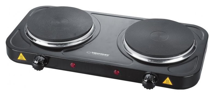 Esperanza EKH010K Cocina Eléctrica 2 Zonas, Negro Esperanza EKH010K Cocina Eléctrica 2 Zonas, Negro