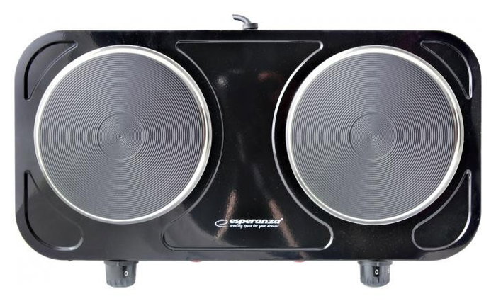 Esperanza EKH010K Cocina Eléctrica 2 Zonas, Negro Esperanza EKH010K Cocina Eléctrica 2 Zonas, Negro