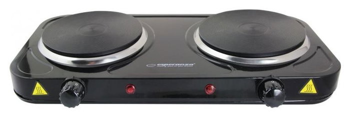 Esperanza EKH010K Cocina Eléctrica 2 Zonas, Negro Esperanza EKH010K Cocina Eléctrica 2 Zonas, Negro