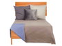 Giftdecor Colcha Cama Reversible 240x260 cm Gris Oscuro y Azul Tacto Suave Poliéster (Set de 6)