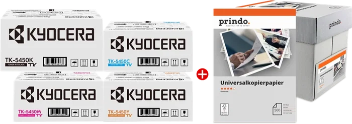 Kyocera TK-5450 MCVP Value Pack con Papel Prindo Universal Kyocera TK-5450 MCVP Value Pack con Papel Prindo Universal