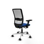 PIQUERAS Y CRESPO Silla de oficina Haches con mecanismo Sincro/Traslack, Azul y Blanco