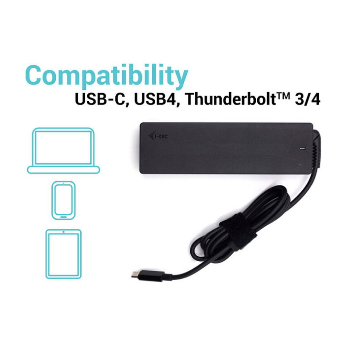 I-tec Cargador Universal USB-C PD 3.0 100W con 1 Puerto USB-C 100W