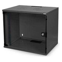 Digitus Bastidor de Pared Rack SOHO 7U 370x540x400 mm Negro - Soporta 60 kg, IP20, con Paneles Laterales y Puerta de Cristal