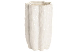 DKD Home Decor Jarrón de Gres Blanco 16x16x27 cm