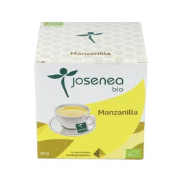 JOSENEA Manzanilla Ecológica en Pirámides para Infusión, 10 Unidades Ensobradas