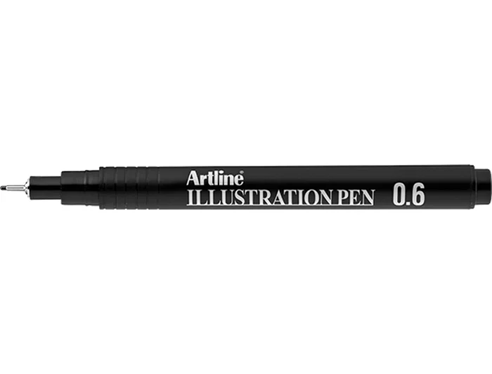 Artline EK-286ILN Rotulador Calibrado Micrometrico Negro Illustration Pen Punta Poliacetal 0,6mm