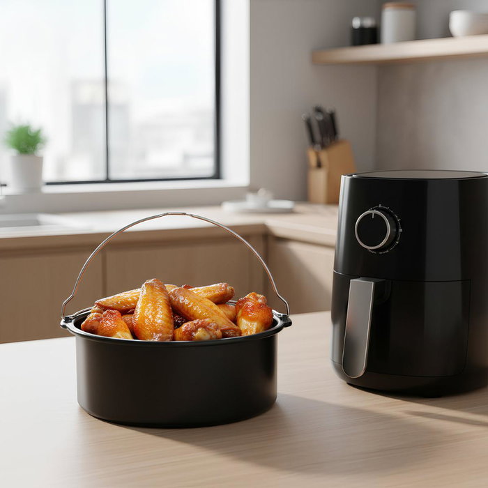 Molde Acero con Asa Metal Ideal Airfry Pyrex® 20x19x7,5 cm Molde Acero con Asa Metal Ideal Airfry Pyrex® 20x19x7,5 cm