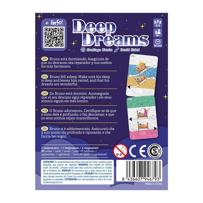 Devir Deep Dreams Pocket - Juego de mesa de cartas estratégico en formato compacto con temática onírica de conexión visual