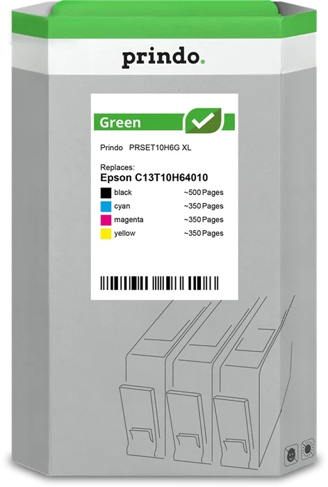 Prindo Multipack Green XL negro, cian, magenta, amarillo Prindo Multipack Green XL negro, cian, magenta, amarillo