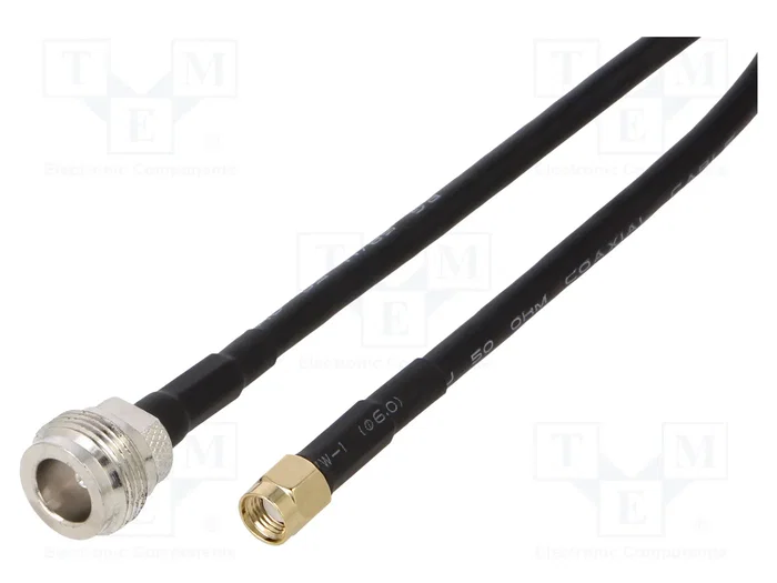 QOLTEC Cable Coaxial RG58 1m N hembra a RP-SMA macho QOLTEC Cable Coaxial RG58 1m N hembra a RP-SMA macho