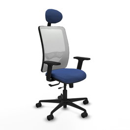 PIQUERAS Y CRESPO Silla de oficina Zulema Azul marino y Blanco