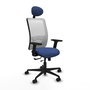 PIQUERAS Y CRESPO Silla de oficina Zulema Azul marino y Blanco