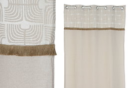 DKD Home Decor Cortina de Algodón Natural 140x260 cm