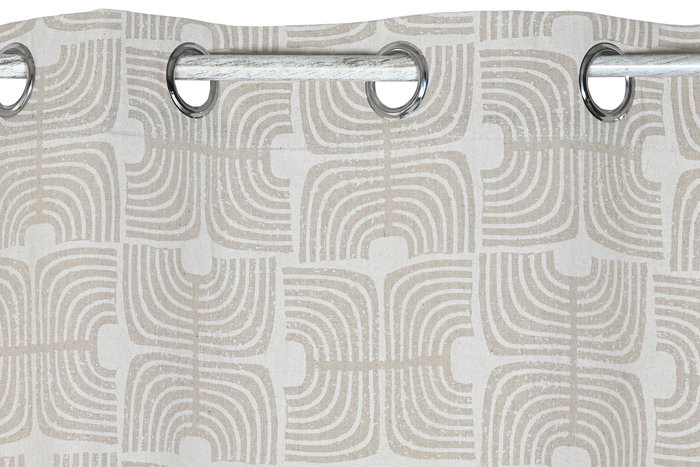 DKD Home Decor Cortina de Algodón Natural 140x260 cm