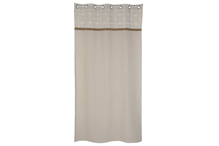 Cortina DKD Home Decor Natural 260 x 140 cm (2 Unidades) Poliéster Algodón