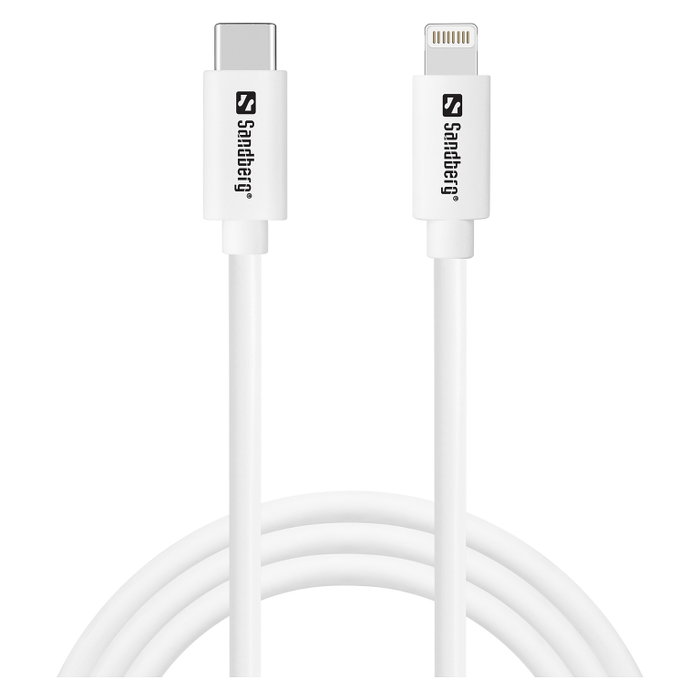 SANDBERG Cable USB-C a Lightning MFi 100 m Blanco SANDBERG Cable USB-C a Lightning MFi 100 m Blanco