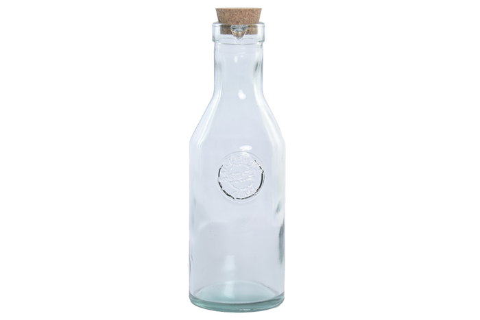 DKD Home Decor Botella de Vidrio Reciclado 1.2L Transparente DKD Home Decor Botella de Vidrio Reciclado 1.2L Transparente