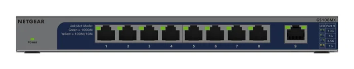 Netgear GS108MX-100EUS Switch 8x Gigabit + 1x 10G/Multi-Gig Netgear GS108MX-100EUS Switch 8x Gigabit + 1x 10G/Multi-Gig