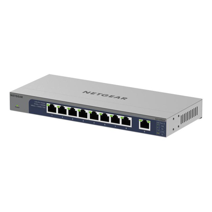 Netgear GS108MX-100EUS Switch gestionado Gigabit con 8 puertos PoE+, IEEE 802.3af/at, 4 puertos PoE+, 124W Netgear GS108MX-100EUS Switch gestionado Gigabit con 8 puertos PoE+, IEEE 802.3af/at, 4 puertos PoE+, 124W